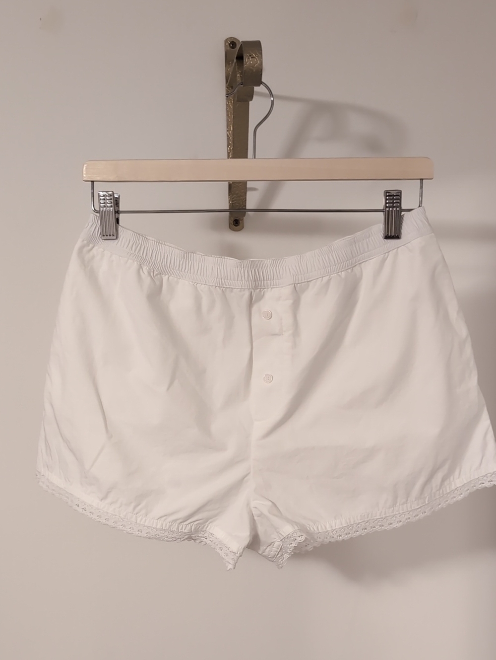 COS White Lace-Trim Shorts